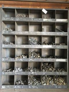 Heavy Duty Shelving Rack 6'x5'x1'  Contents c/o Assorted Quantities, Sizes, Lengths of Nuts & Bolts.