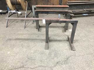 (3) Steel Saw Horses Assorted Sizes 4'x29", 4'x34"& 31"x29".
