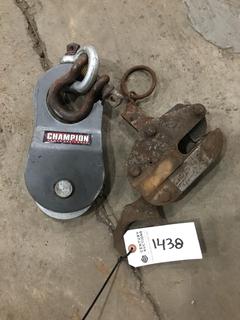1/2 Ton Vertical Lifts w/Champion Pulley.