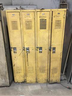 (4) 6'x1'x18" Locker (1 Unit) c/w Contents.