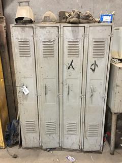 (4) 6'x1'x18" Locker (1 Unit) c/w Contents.