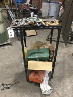 2'x44"x15" Rolling Cart w/Contents.