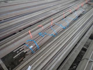 Quantity of Approximately 20'x1/8"x1/8"x1", 1 1/2" & 2" Flat Bar. Note:  Lot Only Includes Steel Marked with Blue Ribbon.