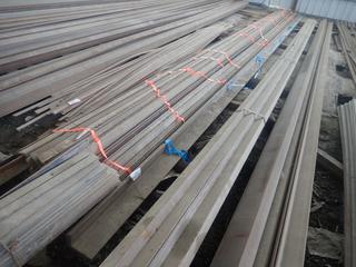 Quantity of (4) Approximately 40'x6"x4" Steel Angle, 1/4" Thickness. Note:  Lot Only Includes Steel Marked with Blue Ribbon.