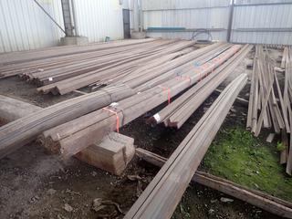Quantity of Approximately 40'x3 1/2"x2 1/2" Steel Angle, 1/4" Thickness.Note:  Lot Only Includes Steel Marked with Orange Ribbon.