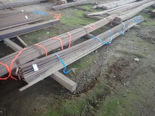 Quantity of Nucor Steel Flat Bar 20'x2"x1/4" Grade A36144W, Heat 7006N0929. Note:  Lot Only Includes Steel Marked with Blue Ribbon.