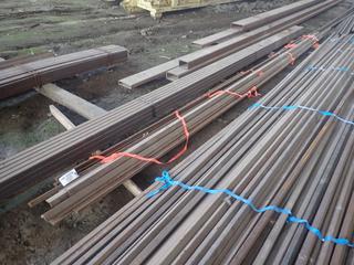 Quantity of Approximately 20'x2"x1 1/2" Steel Angle, 1/4" Thickness. Note:  Lot Only Includes Steel Marked with Orange Ribbon.