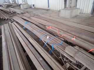 Quantity of Steel Flat Bar Approx. 20'x1 1/2"x3/6". Note:  Lot Only Includes Steel Marked with Blue Ribbon.