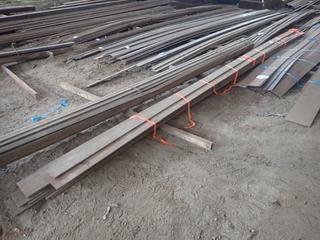 Quantity of Steel Flat Bar Approx. 20'x8"x3/8"  & (1) Approx. 20'x5"x1/2". Note:  Lot Only Includes Steel Marked with Orange Ribbon.