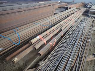Quantity of Steel Pipe Approx. 4 1/2"x3/8" Lengths From 26' to 40' c/w (2) 3/4"x3/8" of Steel Pipe, (1) Length of 40' (1) Length Unknown. Note:  Lot Only Includes Steel Marked with Orange.