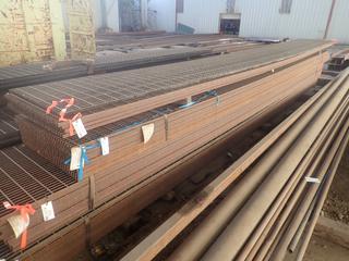 Quantity of (10) Amico Sheets of Steel Grating Approx. 24'x3'x1". Note:  Lot Only Includes Steel Marked with Blue Ribbon.