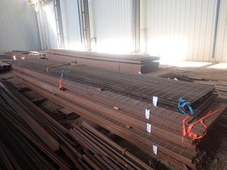 Quantity of (4) Sheets of Steel Grating Approx. 24'x3'x1" c/w (1) Sheet Approx. 24'x3'x3/4". Note:  Lot Only Includes Steel Marked with Blue Ribbon. 