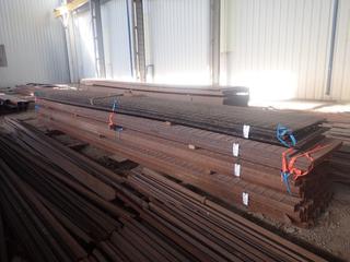 Quantity of (6) Sheets of Steel Grating Approx. 24'x3'x1". Note:  Lot Only Includes Steel Marked with Orange Ribbon.