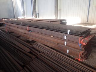 Quantity of (4) Sheets of Steel Grating Approx. 24'x3'x2".Note:  Lot Only Includes Steel Marked with  Blue Ribbon.