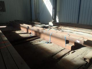 (1) Steel I-Beam Approx. 40'x16 1/4"x7" c/w (6) Steel Channel Approx. 40'x8"x8" & (1) Approx. 27'x13 7/8"x5" Steel I-Beam. Note: Lot Only Includes Steel Marked with Blue Ribbon.
