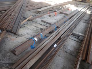 Quantity of Steel Angle Approx. 40'x3"x2", 3/16 Thickness. Note: Lot Only Includes Steel Marked with Blue Ribbon.