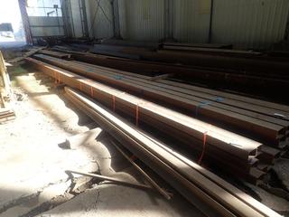 (1) Approximately 27'x5"x3/8" Steel Square Channel c/w (1) 25'x4"x3/8" Rectangle Channel, (1) 26'x4"x3 1/2"x1/2" C-Channel. Note: Lot Only Includes Steel Marked with Orange Ribbon.