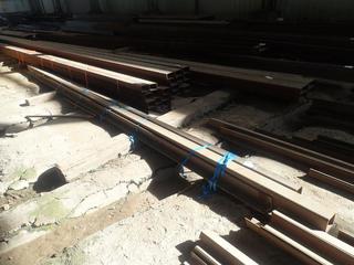 Quantity of (8) Sections of HSS Rectangular Channel Approx. 48'x6"x4" , 3/16" Thickness. Note:  Lot Only Includes Steel Marked with Blue Ribbon.