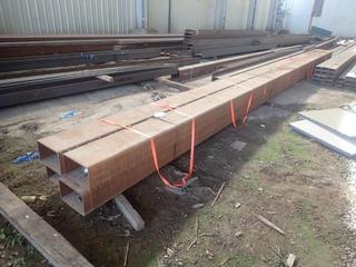 Quantity of (4) Atlas Tube Rectangular Channel 35'x12"x8", 3/8" Thickness, Grade ASTM A500-01A Grade C Heat 0123502. Note: Lot Only Includes Steel Marked with Orange Ribbon.