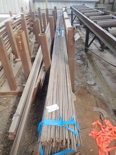 Quantity of Steel Rod Approx. 20'x1/2". Note: Lot Only Includes Steel Marked with Blue Ribbon.