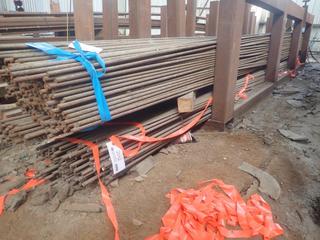 Quantity of Steel Rod Approx. 20'x1/2". Note: Lot Only Includes Steel Marked with Orange Ribbon.
