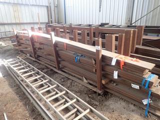 Quantity of (18) Sections of Steel Flat Bar Approx. 20'x7"x1/4". Note: Lot Only Includes Steel Marked with Blue Ribbon.