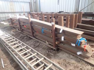 Quantity of (12) Sections of Steel Flat Bar Approx. 20'x7"x1/4". Note: Lot Only Includes Steel Marked with Orange Ribbon.