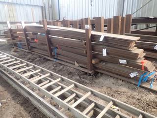 Quantity of (8) Sections of Steel Flat Bar Approx. 20'x10"x1/4". Note: Lot Only Includes Steel Marked with Blue Ribbon.