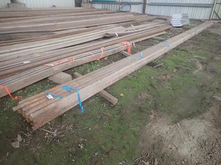 Quantity of Angle Steel Approx. 40'x2"x2", 1/4" Thickness. Note: Lot Only Includes Steel Marked with Blue Ribbon.