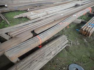 Quantity of Steel Flat Bar Approx. 20'x2 1/2"x1/4". Note: Lot Only Includes Steel Marked with Orange Ribbon.