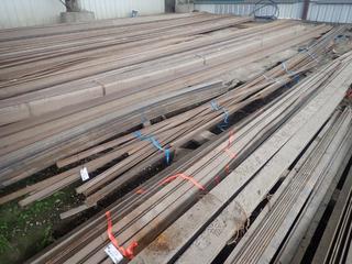 Quantity of Steel C-Channel Approx. 40'x2"x 1/2", 1/4" Thickness. Note: Some Lengths Shorter Than 40'.  Note: Lot Only Includes Steel Marked with Blue Ribbon.