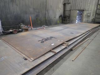 Quantity of (2) Sections of Checked Steel Plate Approx. 32'x8'x1/4". Note: Does Not Include 1" Plate Underneath.