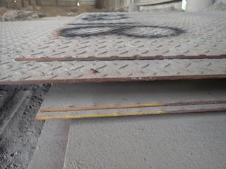 Quantity of Assorted Checker Plated Steel Plate.