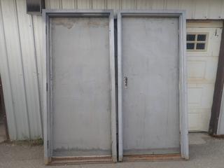 (2) 36in X 84in Steel Doors w/ Frames