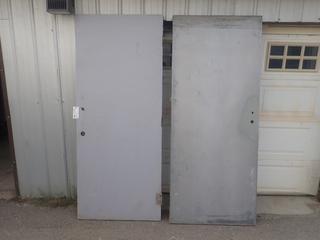 (2) 35in X 84in Steel Doors
