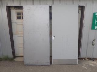(2) 36in X 84in Steel Doors