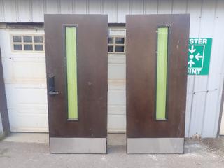 (2) 36in X 83 1/4in Lynden Fire Doors w/ Soft Close Hinges