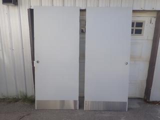 (2) 35in X 83 1/4in Steel Doors
