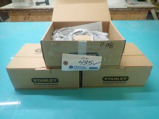 Qty Of (3) Stanley Commercial Hardware Door Handle Kits