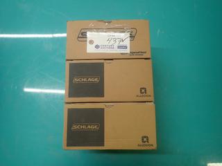 Qty Of (3) Schlage Commercial Hardware Door Handle Kits