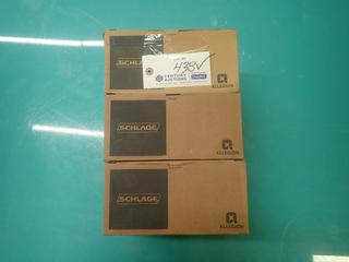 Qty Of (3) Schlage Commercial Hardware Door Handle Kits