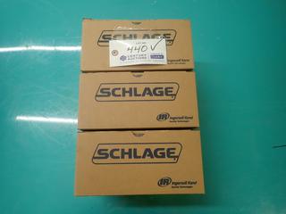 Qty Of (3) Schlage Commercial Hardware Door Handle Kits