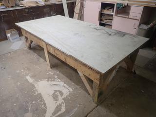 8ft X 4ft X 26in Shop Table