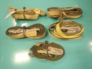Qty Of (5) Assorted 2in Ratchet Straps