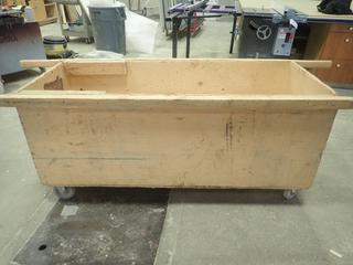 5ft X 28in X 28in Portable Wood Storage Bin