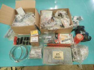 Qty Of Hose Clamps, Corner Brackets, Screws, Rebar Hooks And Misc Supplies