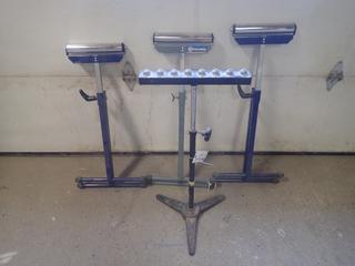 Qty Of (3) King Canada Adjustable Roller Stands C/w (1) Adjustable Stand