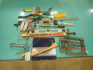 Qty Of Wrenches, Punches, Grease Gun, Mat Insert Clamps, Wipers, Level And Assorted Supplies