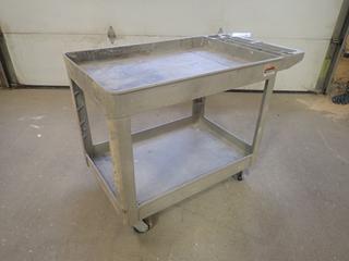 45in X 26in X 33in Rubbermaid 2-Tier Portable Shop Cart