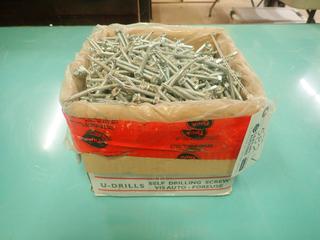 (1) Box Of 1/4-14 X 3in Self Drill Screws